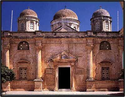 The Byzantine church of the Holy Trinity Monastery of Akrotiri, Chania