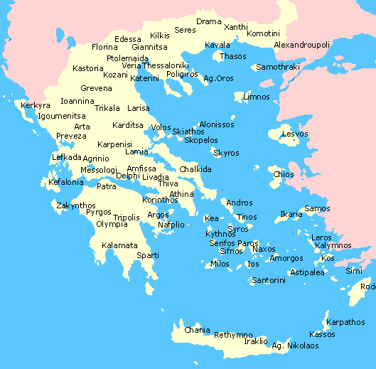 Map of Greece